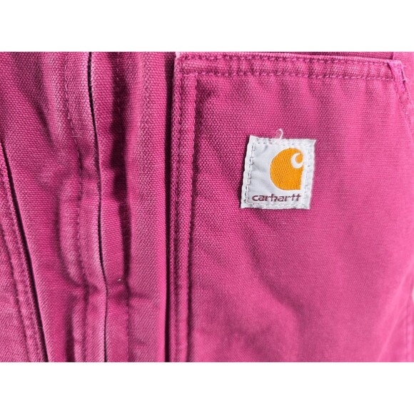 Carhartt WV001 RBY Vest Womens X Large Raspberry Pink Sherpa Lined Canvas Work - Picture 6 of 14